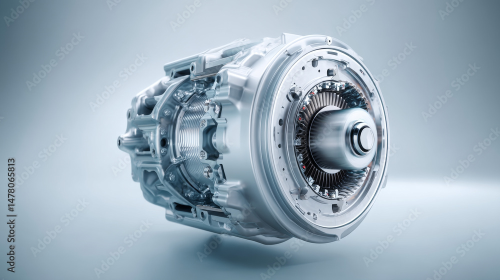 Aufkleber a close-up view of a high-tech motor showcasing intricate engineering.