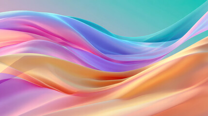 Fototapeta premium Fashionable colored background in pastel colors with smooth abstract lines