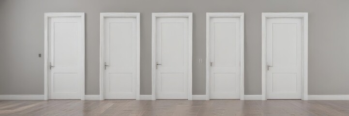 Sleek white wooden doors showcase versatile interior design options , doors, white doors