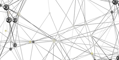 Abstract background image of interconnected nodes and lines, representing network, connection, or technology.