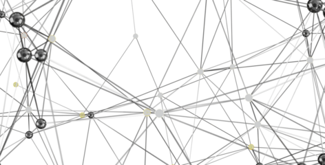 Abstract background image of interconnected nodes and lines, representing network, connection, or technology.