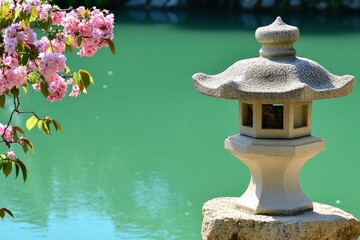 A Stone Lantern can be found at the University of Alberta Botanic Gardens, Devon, Alberta