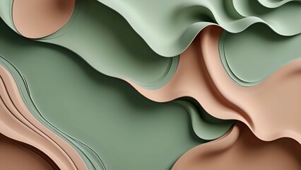 Fluid background in sage green and soft clay.  earthy, elegant, and effortlessly modern.