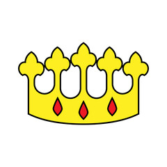 Crown vector icon. King illustration sign. Queen symbol. monarchy mark.