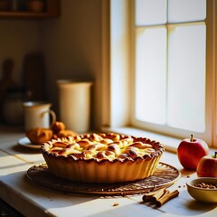 Homemade Apple Pie with Cinnamon