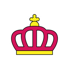 Crown vector icon. King illustration sign. Queen symbol. monarchy mark.