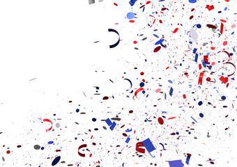 Red Blue Confetti Explosion Background