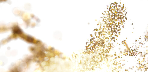 Abstract background with golden star confetti, ideal for celebratory designs and festive projects.