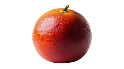A blood orange, a vibrant and succulent citrus fruit, stands out with its deep red flesh and distinctive flavor, perfectly captured in a clean, focused shot.