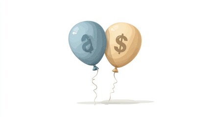 Currency Balloons A Visual Representation of Financial Concepts and Exchange Rates