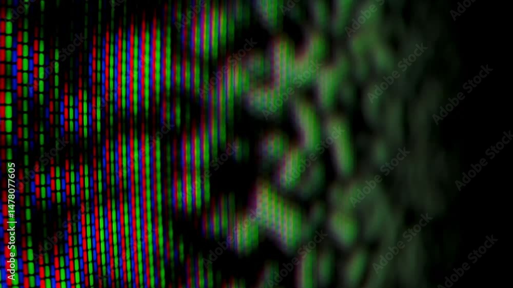 Poster close-up view of rgb pixel matrix display