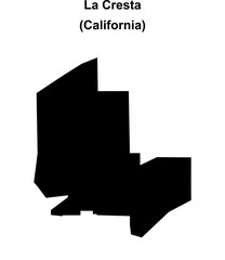 La Cresta (California) blank outline map