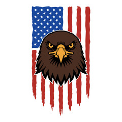 Eagle American Flag Design, Bald Eagle Flag, 4th of July Design, Memorial Day, Independence Day, USA Eagle Flag SVG, Patriotic Eagle T-Shirt 