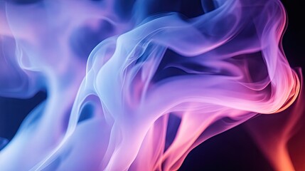 Naklejka premium Abstract swirls of vibrant smoke in shades of blue, pink, and orange.