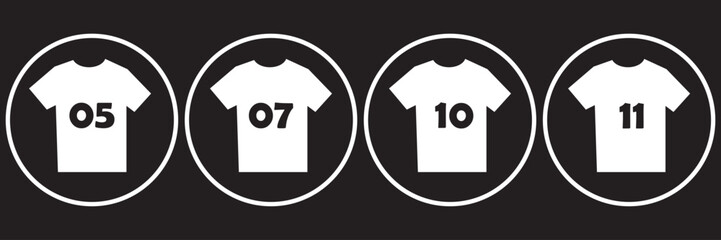 T-shirt icon. T-shirt icon collection line and flat style. T-shirt with hanger icon. T-shirt sign and symbol. eps 10 