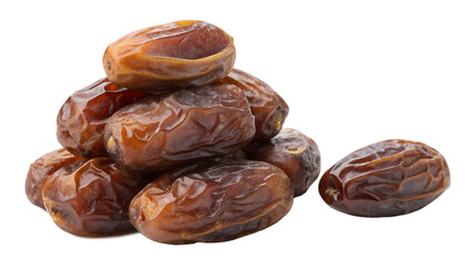Obraz premium dried dates isolated on transparent background