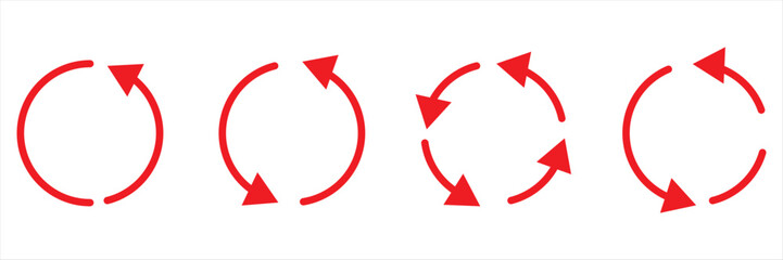 circle arrow icon set. circular arrow icon, refresh, reload arrow icon symbol sign, vector illustration eps 10 