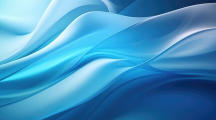 Obraz premium Blue abstract background with wavy elements, soft shapes and fluid lines. Modern vector illustration of blue wave for design poster, banner