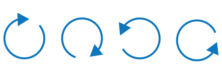 circle arrow icon set. circular arrow icon, refresh, reload arrow icon symbol sign, vector illustration eps 10 