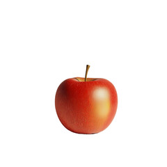 A perfectly ripe red apple, a single fruit in a bright, simple arrangement, capturing the essence of freshness and natural flavor.