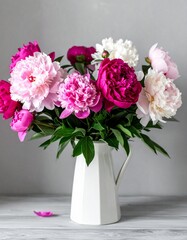 Fototapeta premium Beautiful bouquet of peonies