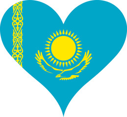 Heart Flag Kazakhstan, Heart Kazakhstan Flag