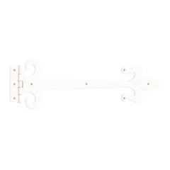 A white hinge with a gold fleur de lis design © oybekostanov