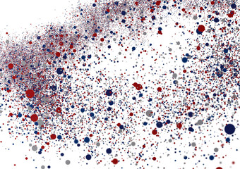 Abstract Red Blue Grey Dots Scatter Background