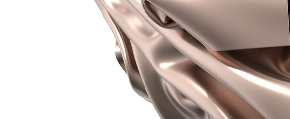 Abstract Rose Gold Draped Fabric Texture
