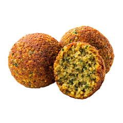 Delectable close-up captures the savory delight of freshly made falafel balls, a culinary staple bursting with flavor. A true feast for the senses.