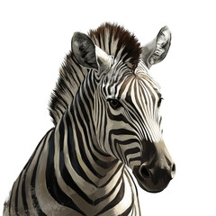 A stunning zebra with its distinctive black and white striped coat stands in sharp relief. This photo celebrates the unique pattern and natural beauty of this iconic animal.