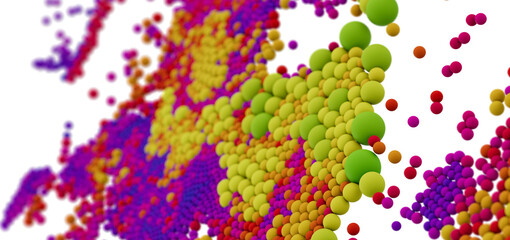 Vibrant spheres, colorful abstract background, perfect for design projects.