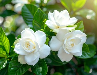 クチナシの白い花