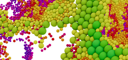 Abstract background with colorful spheres. Ideal for presentations, websites, and designs.