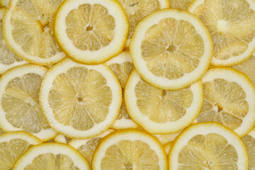 Lemon slices. Citrus screensaver. Background.