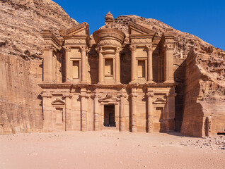 Destination of the Ad Deir trail is the Monastery carved out of the rock face and more likely used for ritual banquets above Petra
