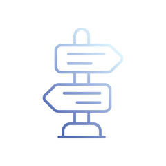 Direction Sign Icon Vector Stock Illustration