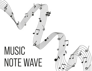Audio Waveform Graphic &ndash; Black Background Music Design