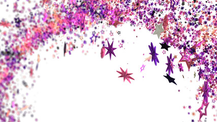 Festive background with pink and purple glitter stars. Perfect for celebrations, holidays, and more!