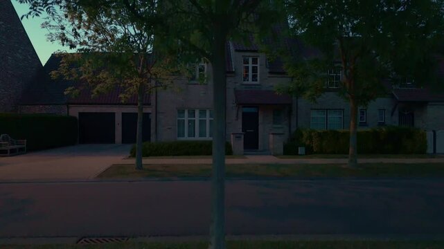 Vertical Drone Lift to Reveal Heulebrug Neighborhood | FlyLens 4K