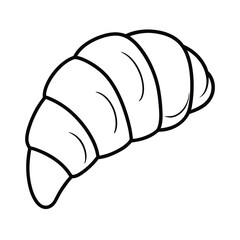 croissant outline vector illustration