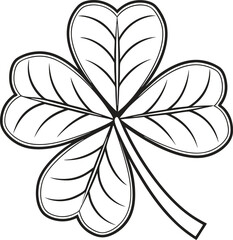 Shamrock Clover Leaf Silhouette Vector Patrick?s Day Icon Design