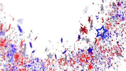 Red, white, and blue stars burst background perfect for Independence Day designs.