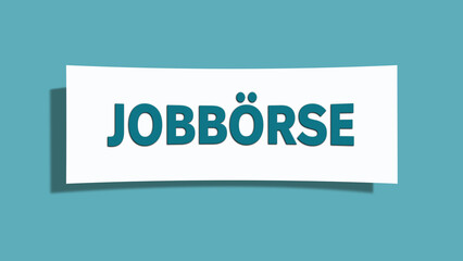 Jobboerse (Job exchange) - A card isolated on light green background.