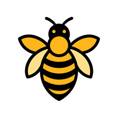 bee logo vector icon illustration 
