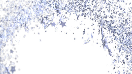 Beautiful silver stars burst background. Perfect for holidays, celebrations, or festive designs.