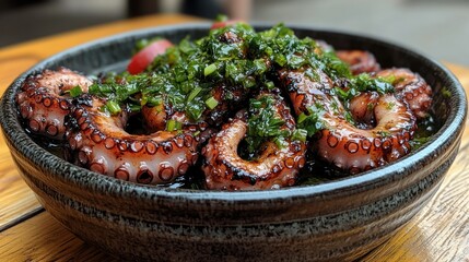 Grilled Octopus with Herb Sauce