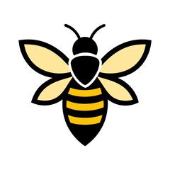 bee logo vector icon illustration 