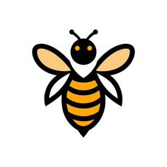 bee logo vector icon illustration 
