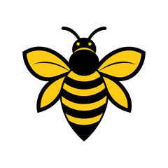 bee logo vector icon illustration 